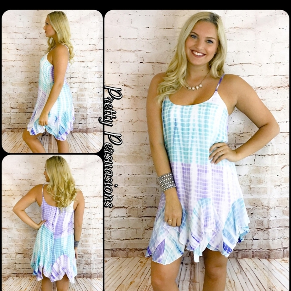 Blue and purple medium dress.